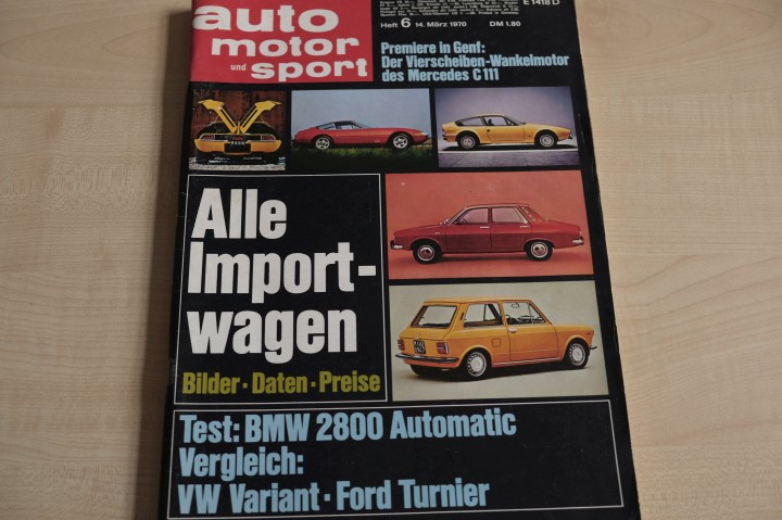 Deckblatt Auto Motor und Sport (06/1970)